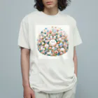 raio-nのハッピーフローラルファンタジー Organic Cotton T-Shirt