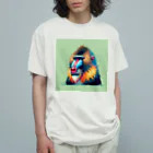 ippofumiのカラフルなマンドリルのドット絵 Organic Cotton T-Shirt