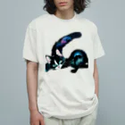 幸運のしっぽの黒猫と魔法の尻尾 Organic Cotton T-Shirt