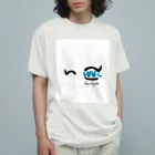 GUM_FUNJATTAのHAP-おめめ　ターコイズ オーガニックコットンTシャツ