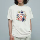 ファンシーTシャツ屋のパステルカラーの花束 Organic Cotton T-Shirt