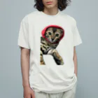 KYONDAのいちごにゃん オーガニックコットンTシャツ