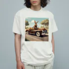 Sone Factoryのアメ車うさぎ オーガニックコットンTシャツ