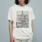 エド・ワード【江戸鉾の愛殿原】。の清水寺 オーガニックコットンTシャツ