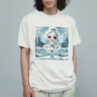 the blue seasonの冬の魔法 - 1月の妖精 オーガニックコットンTシャツ