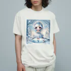 the blue seasonの霜のキス - 雪原の小さな守護者 オーガニックコットンTシャツ