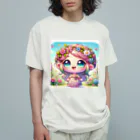 the blue seasonの春の使者 Organic Cotton T-Shirt