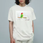 Creator_Dad-crocodileのカラフル　オウム オーガニックコットンTシャツ