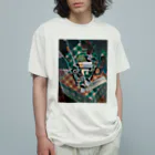 世界美術商店の縞模様のテーブルクロスのある静物画 / Still Life with Checked Tablecloth Organic Cotton T-Shirt