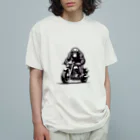 UEKIshopのバイクに乗ったゴリラ Organic Cotton T-Shirt