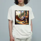 Aoyanicのcat camper ハンモック オーガニックコットンTシャツ