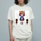 干支シティの寅の女子高生 オーガニックコットンTシャツ