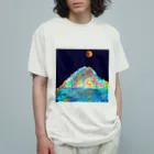 ENINAと生活雑貨🫛のキラキラ月とマウンテン オーガニックコットンTシャツ