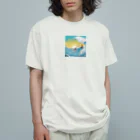 どうぶつやのハワイ　サーフィン Organic Cotton T-Shirt