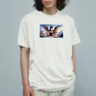 godo_dioのレッサーパンダ　ポメラニアン　ドラゴン　冒険　ファンタジー Organic Cotton T-Shirt