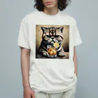 ELDADYのお疲れネコちゃんテキーラでサルー！ Organic Cotton T-Shirt