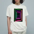 Association Against Mirroring SelfiesのAbstract_Neonsign Organic Cotton T-Shirt