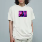 wkb777のくまのぬいぐるみと女性 Organic Cotton T-Shirt