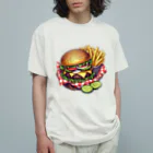 pitaco-landのチーズバーガーセット オーガニックコットンTシャツ