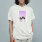 SRUF185のヤシの木 オーガニックコットンTシャツ