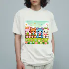 mitusan777の可愛いクマ４姉妹 オーガニックコットンTシャツ