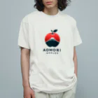 KUMACHOPのあおもりりんごと岩木山 オーガニックコットンTシャツ