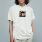 「動物ミリ屋」のお稲荷様のご利益を Organic Cotton T-Shirt