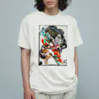 田の字の釣り猫 Organic Cotton T-Shirt