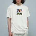 ai美女ショップの気球からの景色 Organic Cotton T-Shirt