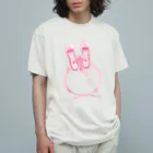 soratoのトゥシューズのうさぎ オーガニックコットンTシャツ