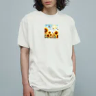 Lovers-chapelの一面に広がる鮮やかな黄色の海 オーガニックコットンTシャツ