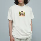 星パンダショップのほっこりコーヒーごりら君 Organic Cotton T-Shirt