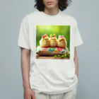 Animal Canvas Collectionのひよこ3兄弟 オーガニックコットンTシャツ