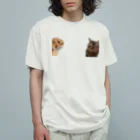 猫ミームグッズの叱られる猫と叱る猫 Organic Cotton T-Shirt