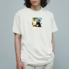 【volleyball online】の狸のバレー オーガニックコットンTシャツ