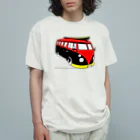 ファンシーTシャツ屋のレッド&ブラックのビーチバス Organic Cotton T-Shirt
