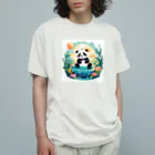 waterpandaの水辺のパンダ Organic Cotton T-Shirt