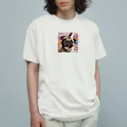 me-me shopのハッピーパグ オーガニックコットンTシャツ