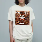 kickchopmanのスチームパンクなゴーグル猫ちゃん Organic Cotton T-Shirt