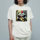 ねこねこねこんのパンダハート Organic Cotton T-Shirt