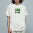 barisukaの水浴びをするブルドッグ オーガニックコットンTシャツ