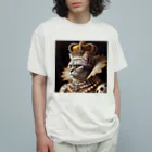 esmeralda64の真珠ねこ　ジョージ3世 オーガニックコットンTシャツ