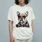 GBLの可愛さゼロのブルドッグ オーガニックコットンTシャツ