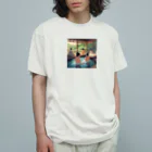 DH＋の江戸時代温泉地での湯治客 Organic Cotton T-Shirt