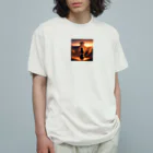 241028mada-mumeinadezaina-の卒業式前の女性の切ない後ろ姿 Organic Cotton T-Shirt