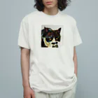 silomalo-の渋い猫 オーガニックコットンTシャツ