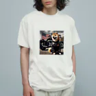 ANTARESのアメリカンライダー柴犬 Organic Cotton T-Shirt