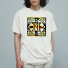 alphabet stained glassのstained glass N Organic Cotton T-Shirt