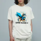 猫武者(NekoMusya)のSUPER MANCHKIN 参上！ オーガニックコットンTシャツ