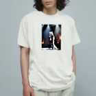 ZZRR12の炎舞う白キツネの歌声 Organic Cotton T-Shirt